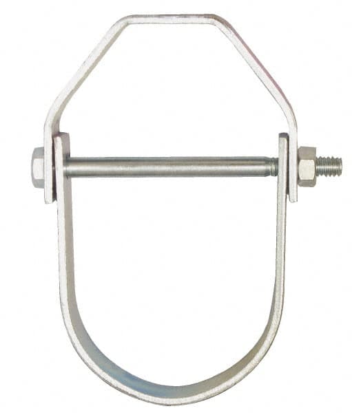 Empire - 3-1/2" Pipe, 1/2" Rod, Carbon Steel Adjustable Clevis Hanger - Electro Galvanized - Makers Industrial Supply