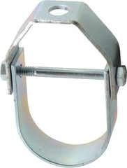 Empire - 1-1/2" Pipe, 3/8" Rod, Carbon Steel Adjustable Clevis Hanger - Electro Galvanized - Makers Industrial Supply