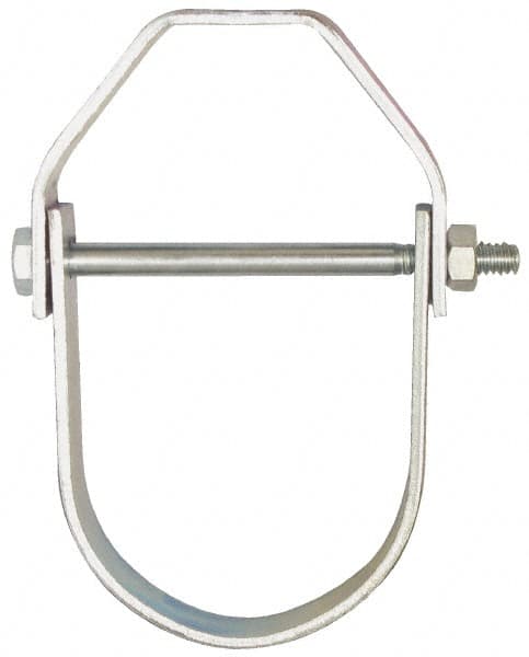 Empire - 8" Pipe, 7/8" Rod, Carbon Steel Adjustable Clevis Hanger - Electro Galvanized - Makers Industrial Supply