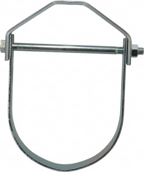 Empire - 6" Pipe, 3/4" Rod, Carbon Steel Adjustable Clevis Hanger - Electro Galvanized - Makers Industrial Supply