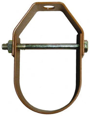 Empire - 3-1/2" Pipe, 1/2" Rod, Carbon Steel Adjustable Clevis Hanger - Copper Plated - Makers Industrial Supply