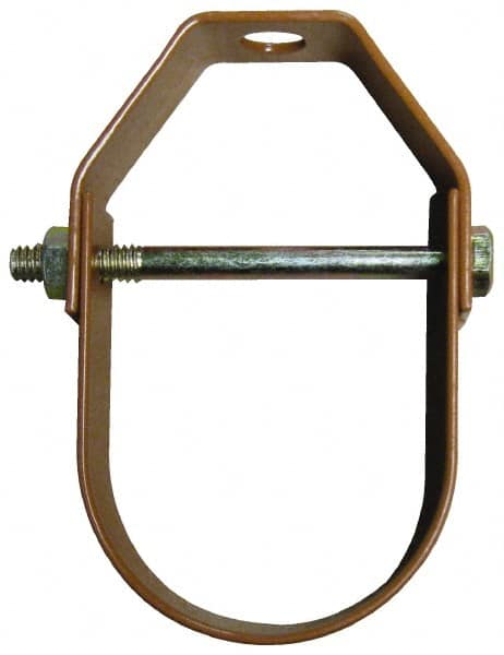 Empire - 1-1/4" Pipe, 3/8" Rod, Carbon Steel Adjustable Clevis Hanger - Copper Plated - Makers Industrial Supply