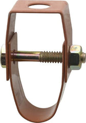 Empire - 1/2" Pipe, 3/8" Rod, Carbon Steel Adjustable Clevis Hanger - Copper Plated - Makers Industrial Supply