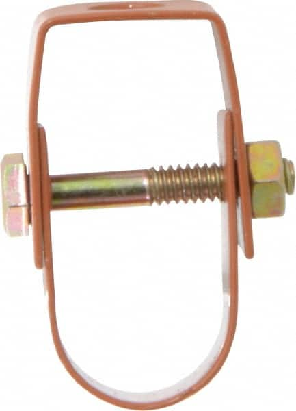 Empire - 3/4" Pipe, 3/8" Rod, Carbon Steel Adjustable Clevis Hanger - Copper Plated - Makers Industrial Supply