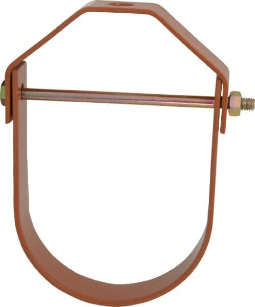 Empire - 4" Pipe, 5/8" Rod, Carbon Steel Adjustable Clevis Hanger - Copper Plated - Makers Industrial Supply