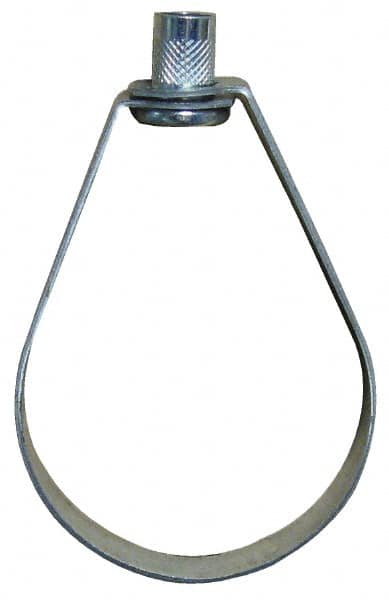 Empire - 3-1/2" Pipe, 1/2" Rod, Carbon Steel Emlok Swivel Ring Hanger - Pre-Galvanized, 600 Lb Capacity - Makers Industrial Supply