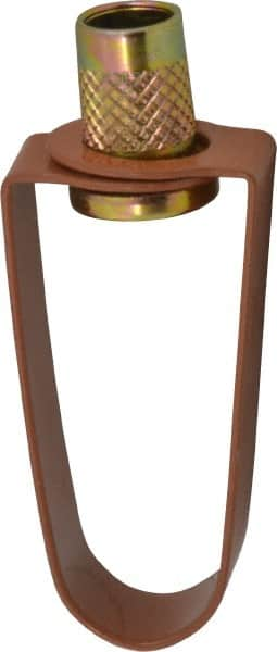 Empire - 1/2" Pipe, 3/8" Rod, Carbon Steel Emlok Swivel Ring Hanger - Copper Plated, 400 Lb Capacity - Makers Industrial Supply