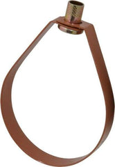 Empire - 4" Pipe, 5/8" Rod, Carbon Steel Emlok Swivel Ring Hanger - Copper Plated, 1,250 Lb Capacity - Makers Industrial Supply