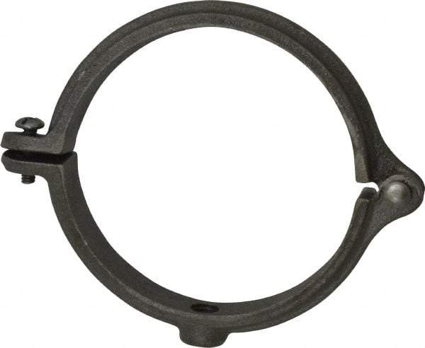 Empire - 4" Pipe, 1/2" Rod, Malleable Iron Split Ring Hanger - Black - Makers Industrial Supply