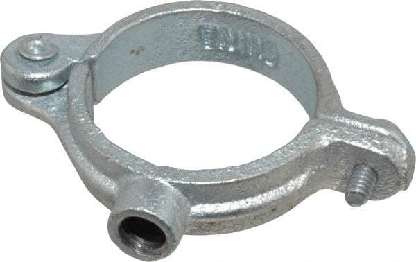 Empire - 1-1/4" Pipe, 3/8" Rod, Malleable Iron Split Ring Hanger - Electro Galvanized, 180 Lb Capacity - Makers Industrial Supply