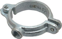 Empire - 1-1/2" Pipe, 3/8" Rod, Malleable Iron Split Ring Hanger - Electro Galvanized, 180 Lb Capacity - Makers Industrial Supply