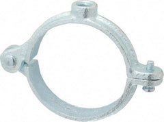 Empire - 2" Pipe, 3/8" Rod, Malleable Iron Split Ring Hanger - Electro Galvanized, 180 Lb Capacity - Makers Industrial Supply