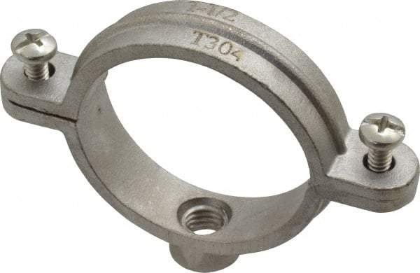 Empire - 1-1/2" Pipe, 3/8" Rod, Grade 304 Stainless Steel Split Ring Hanger - Makers Industrial Supply