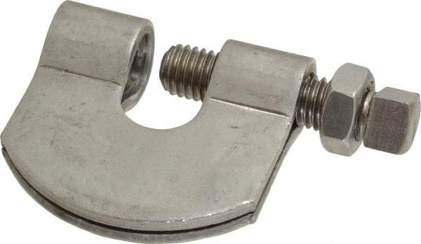 Empire - 3/4" Max Flange Thickness, 5/8" Rod C-Clamp with Locknut - 550 Lb Capacity, 304 Stainless Steel - Makers Industrial Supply