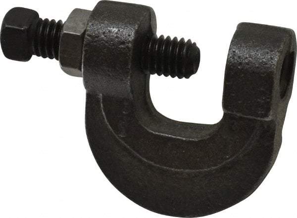 Empire - 3/4" Max Flange Thickness, 1/2" Rod C-Clamp with Locknut - 500 Lb Capacity, Ductile Iron - Makers Industrial Supply