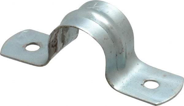 Empire - 1/2 Pipe, Carbon Steel, Galvanized Pipe, Conduit or Tube Strap - 2 Mounting Holes - Makers Industrial Supply