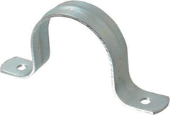 Empire - 2-1/2 Pipe, Carbon Steel, Galvanized Pipe, Conduit or Tube Strap - 2 Mounting Holes - Makers Industrial Supply