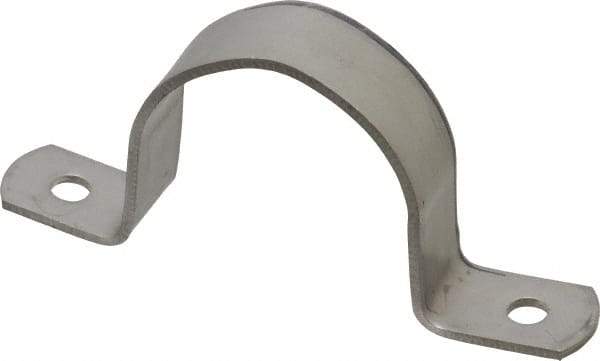 Empire - 1-1/2 Pipe, Grade 304 Stainless Steel, Pipe, Conduit or Tube Strap - 2 Mounting Holes - Makers Industrial Supply