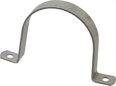 Empire - 3 Pipe, Grade 304 Stainless Steel, Pipe, Conduit or Tube Strap - 2 Mounting Holes - Makers Industrial Supply