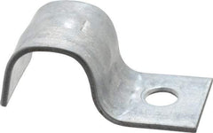 Empire - 3/8" Pipe, Carbon Steel, Electro Galvanized" Pipe or Conduit Strap - 1 Mounting Hole - Makers Industrial Supply