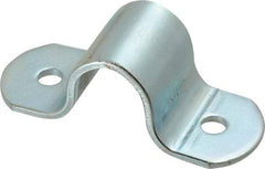 Empire - 1/2 Pipe, Carbon Steel, Electro Galvanized Pipe or Tube Strap - 2 Mounting Holes - Makers Industrial Supply