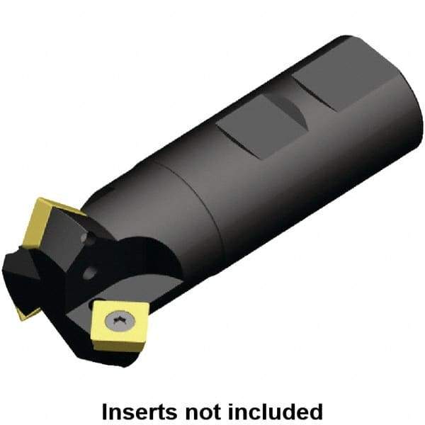 Kennametal - 60° Lead Angle, 52mm Max Cut Diam, 32mm Min Cut Diam, 6.5mm Max Depth of Cut, Indexable Chamfer and Angle End Mill - 3 Inserts, SP.. 1204.. Insert Style, 101mm Overall Length, Straight Shank - Makers Industrial Supply