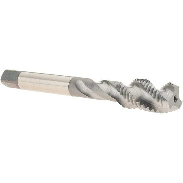 OSG - M10x1.25 Metric Fine 3 Flute 2B Modified Bottoming Spiral Flute Tap - High Speed Steel, Bright Finish, 75mm OAL, Right Hand Flute, Right Hand Thread, Series 123 - Makers Industrial Supply