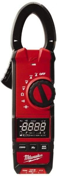 Milwaukee Tool - 2237-20, CAT III, Digital True RMS Clamp Meter with 1.3" Clamp On Jaws - 600 VAC/VDC, 600 AC/DC Amps, Measures Voltage, Capacitance, Continuity, Current, Resistance - Makers Industrial Supply