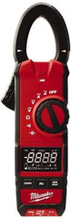 Milwaukee Tool - 2237-20, CAT III, Digital True RMS Clamp Meter with 1.3" Clamp On Jaws - 600 VAC/VDC, 600 AC/DC Amps, Measures Voltage, Capacitance, Continuity, Current, Resistance - Makers Industrial Supply