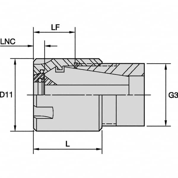 Kennametal - Collet Locknut - Series ER20, Through Coolant - Exact Industrial Supply