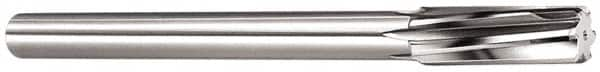 Made in USA - 7/8" Carbide-Tipped 6 Flute Chucking Reamer - Spiral Flute, 3/4" Straight Shank, 2-5/8" Flute Length, 10" OAL - Makers Industrial Supply