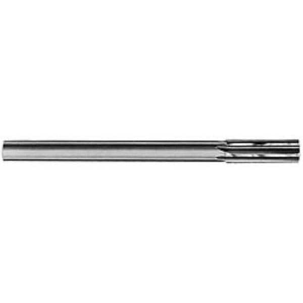 Chucking Reamer: 27/64″ Dia, 3-3/4″ OAL, 1-3/8″ Flute Length, Straight Shank, Solid Carbide 6 Flute, RH