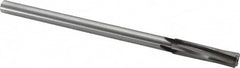 Made in USA - 7/16" Carbide-Tipped 4 Flute Chucking Reamer - Spiral Flute, 3/8" Straight Shank, 1-3/4" Flute Length, 7" OAL - Makers Industrial Supply