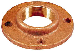 Merit Brass - 1-1/2" Pipe, 5" OD, 2-9/16" Hub Length, Brass & Chrome Plated, Companion Pipe Flange - 3-7/8" Across Bolt Hole Centers, 5/8" Bolt Hole, Class 150 - Makers Industrial Supply