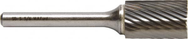 M.A. Ford - 4.8mm Cut Diam, 6mm Shank Diam, Cylinder Head Single Cut Burr - Carbide, Flat End, 16mm LOC, 50mm OAL - Makers Industrial Supply