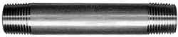 Value Collection - Schedule 80, 1/2" Pipe x 24" Long, Grade 316 Stainless Steel Pipe Nipple - Seamless & Threaded - Makers Industrial Supply