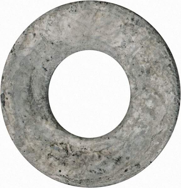 Value Collection - 1-1/8" Screw, Grade 2 Steel USS Flat Washer - 1.243" ID x 2.78" OD, 0.192" Thick, Galvanized Finish - Makers Industrial Supply