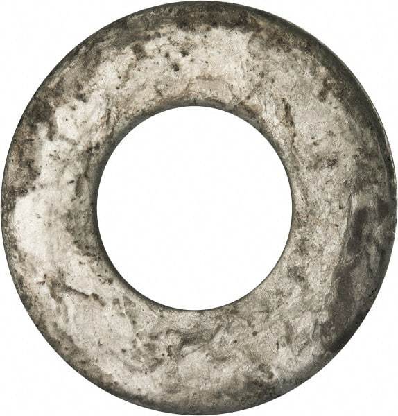 Value Collection - 2" Screw, Grade 2 Steel USS Flat Washer - 2.115" ID x 4.545" OD, 0.213" Thick, Galvanized Finish - Makers Industrial Supply