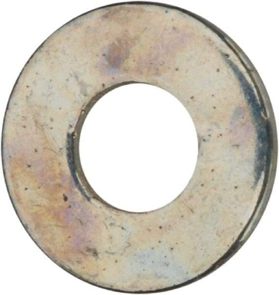 Value Collection - #2 Screw, Grade 2 Steel SAE Flat Washer - 3/32" ID x 7/32" OD, 0.021" Thick, Zinc-Plated Finish - Makers Industrial Supply