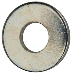 Value Collection - #4 Screw, Grade 2 Steel SAE Flat Washer - 1/8" ID x 5/16" OD, 0.04" Thick, Zinc-Plated Finish - Makers Industrial Supply