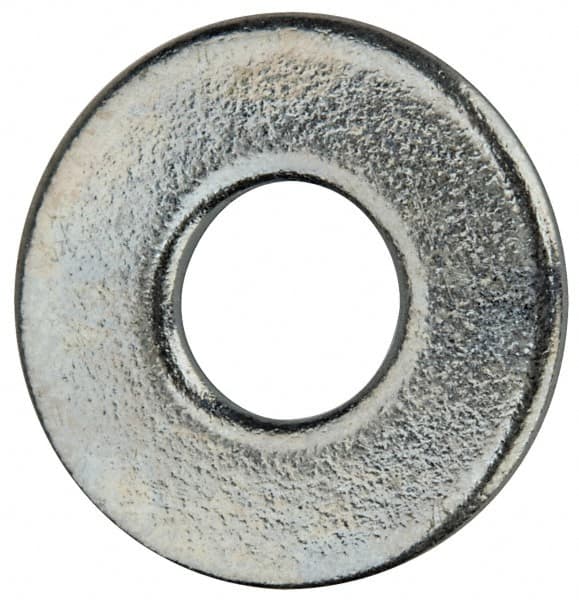 Value Collection - #6 Screw, Grade 2 Steel SAE Flat Washer - 5/32" ID x 3/8" OD, 0.065" Thick, Zinc-Plated Finish - Makers Industrial Supply