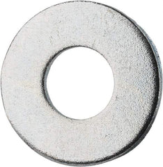 Value Collection - #12 Screw, Grade 2 Steel SAE Flat Washer - 1/4" ID x 9/16" OD, 0.08" Thick, Zinc-Plated Finish - Makers Industrial Supply