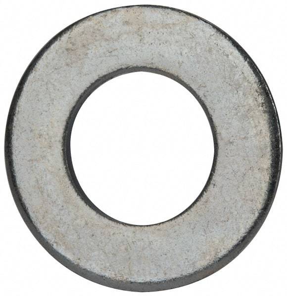 Value Collection - 1" Screw, Grade 2 Steel SAE Flat Washer - 1-1/16" ID x 2" OD, 0.16" Thick, Zinc-Plated Finish - Makers Industrial Supply