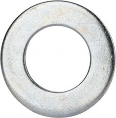 Value Collection - 1-1/8" Screw, Grade 2 Steel SAE Flat Washer - 1-3/16" ID x 2-1/4" OD, 0.16" Thick, Zinc-Plated Finish - Makers Industrial Supply