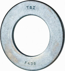 Value Collection - 2" Screw, Grade 2 Steel SAE Flat Washer - 2-1/8" ID x 3-3/4" OD, 0.201" Thick, Zinc-Plated Finish - Makers Industrial Supply