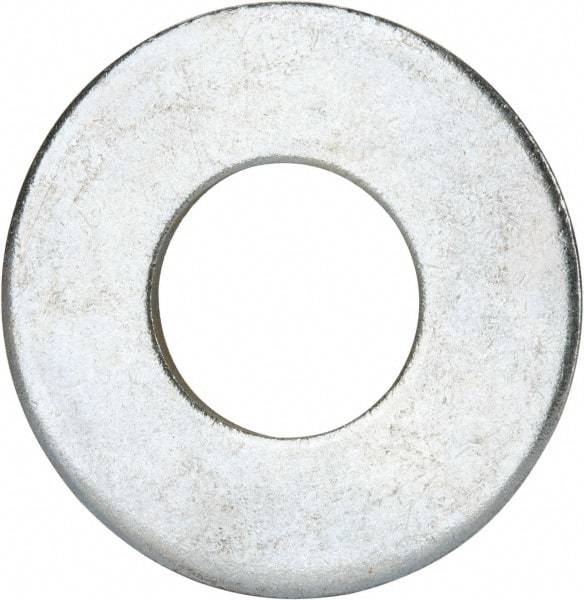 Value Collection - 1-1/4" Screw, Grade 2 Steel USS Flat Washer - 1.368" ID x 3.03" OD, 0.192" Thick, Zinc-Plated Finish - Makers Industrial Supply