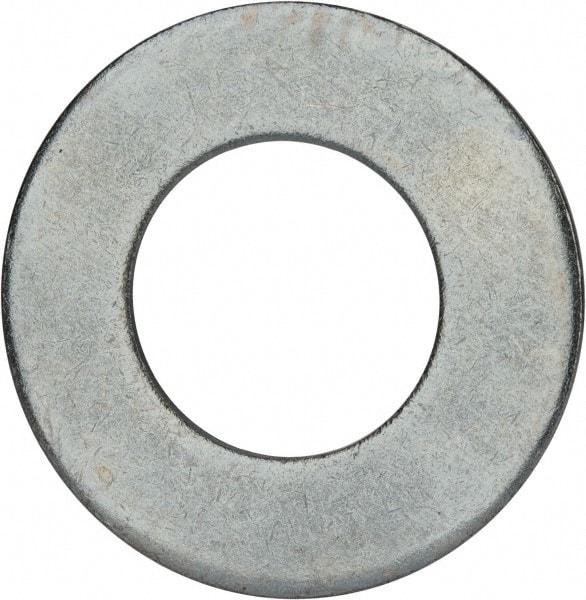 Value Collection - 2-1/2" Screw, Grade 2 Steel USS Flat Washer - 2.615" ID x 5.045" OD, 0.28" Thick, Zinc-Plated Finish - Makers Industrial Supply