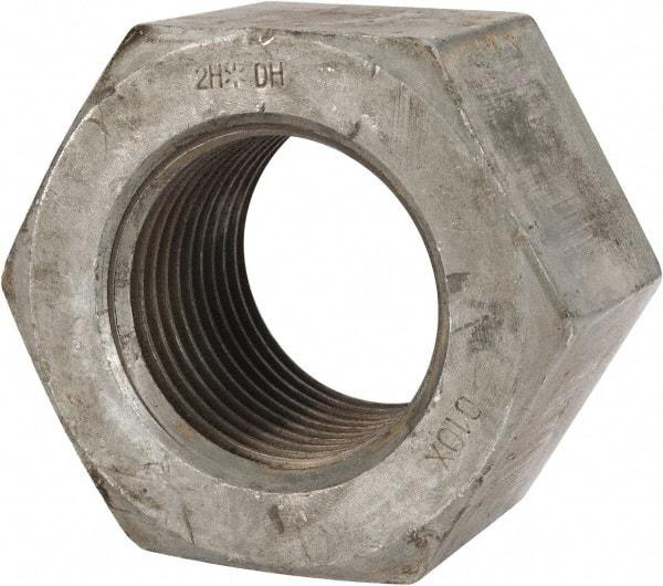 Value Collection - 3-4 UNC Steel Right Hand Heavy Hex Nut - 4-5/8" Across Flats, 2-61/64" High, Hot Dipped Galvanized Finish - Makers Industrial Supply