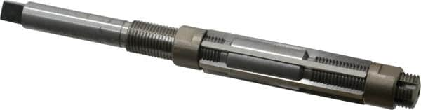 Made in USA - Size E, Straight Shank Hand Adjustable Reamer - 7" OAL, Right Hand Cut, High Speed Steel, Bright Finish - Makers Industrial Supply