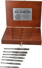 Made in USA - #110 to #104 Diam, 1/4 to 15/32" Variable Diam, Straight Shank, Adjustable Hand Reamer Set - High Speed Steel, Bright Finish, 7 Pieces - Makers Industrial Supply